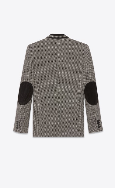 Virgin wool tweed check jacket